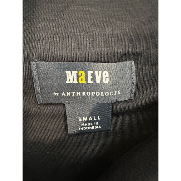 ANTHROPOLOGY Maeve Button-Side Crop Top V-Neck Sleeveless Black Size Small - Picture 6 of 15